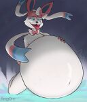  ambiguous_gender anthro eeveelution fing0re generation_6_pokemon hi_res nintendo pokemon pokemon_(species) solo solo_focus sylveon tongue video_games vore 