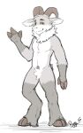  10:16 anthro bovid brown_horn caprine cheek_tuft closed_smile colored_sketch crotch_tuft digitigrade dipstick_ears facial_tuft featureless_crotch fingers front_view full-length_portrait fur gloves_(marking) goat grey_body grey_ears grey_fur grey_head_tuft head_tuft hi_res hooved_fingers hooved_hands hooves horizontal_pupils horn leg_markings male mammal markings mouth_closed multicolored_ears neck_tuft nude pache_riggs portrait pupils signature simple_background sketch socks_(marking) solo standing tuft white_background white_body white_ears white_fur white_inner_ear yellow_eyes 