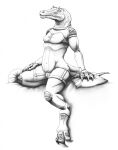  anatomically_correct anatomically_correct_cloaca anatomically_correct_genitalia animal_genitalia annoyed annoyed_expression anthro baryonyx bra cloaca clothed clothed/nude clothing collar crocodile crocodilian crocodylid dinosaur genitals hi_res hybrid leggings legwear lingerie male nude pillow pinup pose reptile sage_(kuruk) scales scalie smexyoryx solo spinosaurid stockings theropod unamused underwear 
