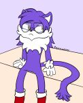  eyewear fan_character frown fur glasses hi_res purple_body purple_fur sega sitting solo sonic_the_hedgehog_(series) white_body white_fur 