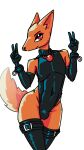  9:16 anthro ball_gag canid canine clothing cuff_(restraint) fox gag girly gloves handwear hi_res latex latex_armwear latex_gloves latex_legwear latex_stockings leather leather_clothing leather_cuffs male mammal restraints rubber rubber_clothing solo 