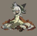  animal_ears bad_id bad_pixiv_id boots hat long_hair original sitting solo very_long_hair white_hair witch_hat yellow_eyes yokoe_(mealtime) 