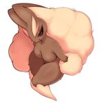  absurd_res anthro bedroom_eyes black_sclera breasts female fluffy_ears generation_4_pokemon hi_res lopunny narrowed_eyes nintendo pokemon pokemon_(species) saltyxodium seductive simple_background solo thick_thighs video_games white_background 