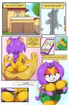  anthro archie_comics big_breasts big_butt bigdon1992 breasts building butt cellphone comic dialogue dialogue_box english_text family_bonding female hair herpestid hi_res house huge_butt male mammal martincorps melody_prower miles_prower mongoose phone purple_hair sega shower solo sonic_the_hedgehog_(archie) sonic_the_hedgehog_(comics) sonic_the_hedgehog_(series) speech_bubble text towel wet wet_body wide_hips 