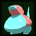  1:1 ambiguous_gender bronzecatworld feral floating generation_1_pokemon low_res nintendo pokemon pokemon_(species) porygon simple_background slightly_chubby solo video_games 