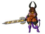  aanya_kshatriya absurd_res armor big_breasts big_horn boots breast_implants breasts clothing clubbed_tail demon demon_humanoid famwammer female footwear g-string gauntlets gem gloves gold_(metal) gold_jewelry greaves handwear hi_res high_heeled_boots high_heels horn huge_breasts huge_horn huge_sword humanoid indian jewelry legwear melee_weapon prosthetic prosthetic_arm prosthetic_leg prosthetic_limb round_breasts shoulder_guards solo spade_tail succubus sword tansau thigh_highs underwear weapon weapon_tail 