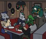  anthro diner eight_(sevens_artchive) equid equine female group horse humanoid june_(sevens_artchive) lizard male mammal one_(sevens_artchive) reptile scalie sevens_artchive snake wyede_(sevens_artchive) 