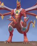  anatomically_correct anatomically_correct_anus animal_genitalia anthro anus clawed_fingers claws dragon dragonoid_(bakugan) genital_slit genitals hi_res horn knot looking_at_viewer male multicolored_body penis pinup pose presenting presenting_penis red_body reptile ridged_penis scales scalie slit solo spread_slit spreading t-ace_juice toe_claws vein veiny_penis 