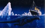  godzilla iceberg night ocean stars titanic 
