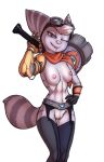  absurd_res breasts clothing female genitals hammer hi_res lingerie luraiokun pussy ratchet_and_clank rivet_(ratchet_and_clank) robotic_arm solo sony_corporation sony_interactive_entertainment tongue tongue_out tools video_games 