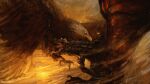  1boy absurdres anato_finnstark artist_name bird dragon eagle fellbeast fighting from_side highres nazgul the_lord_of_the_rings tolkien&#039;s_legendarium wings 