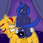  anthro big_butt big_penis bodily_fluids bouncing_breasts breasts butt cowgirl_position duo female friendship_is_magic from_front_position genitals hi_res male male/female my_little_pony on_bottom on_top penis princess_luna_(mlp) sega sex shadow_the_hedgehog sonic_the_hedgehog_(series) soulyagami64 super_form super_shadow sweat 