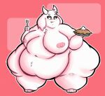  anthro areola belly big_belly big_breasts blush boss_monster bovid breasts caprine cutlery dessert female food fork goat half-closed_eyes holding_food holding_fork holding_object holding_pie horn huge_breasts huge_thighs hyper hyper_belly hyper_hips hyper_thighs kitchen_utensils mammal narrowed_eyes navel nipples nude obese obese_anthro obese_female overweight overweight_anthro overweight_female pie pink_areola pink_nipples red_eyes solo syrupsunset thick_thighs tongue tongue_out tools toriel undertale undertale_(series) video_games white_body wide_hips 