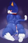  animal_crossing anthro anus big_butt blush bodily_fluids butt cum cum_in_ass cum_inside domestic_cat felid feline felis genital_fluids hi_res looking_back male mammal nintendo pururing rover_(animal_crossing) solo sweat thick_thighs video_games 