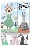  &lt;3 ambiguous_gender animal_crossing anthro biped clothing comic detailed_background dialogue domestic_cat embrace felid feline felis green_body grey_body hi_res hug human lagomorph leporid mammal nintendo open_mouth pawpads rabbit raymond_(animal_crossing) sasha_(animal_crossing) signature sincastermon speech_bubble star_eyes video_games wave white_body 