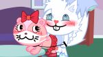  animated anthro duo female friends giggles_(htf) happy happy_tree_friends hi_res male male/female nemao plant snowers snowers_(fan_character) tree 