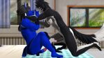  anthro blackpeacock100 canid canine canis duo furloid male male/male mammal sarasa_arujine steve_ashita utau wolf 