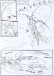  aircraft anthro black_and_white border bullet_belt chair cloud comic dialogue english_text eyes_closed field flying flying_machine furniture hand_on_head kangaroo kitfox-crimson lepidopteran_wings machine macropod mammal marsupial mecha melee_weapon monochrome motion_lines mountain onomatopoeia outside_border ringo_(kitfox-crimson) sketch sky solo sound_effects sword text thinking weapon wings 