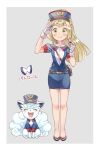  alolan_vulpix blonde_hair cosplay creatures_(company) game_freak green_eyes junsaa_(pokemon) junsaa_(pokemon)_(cosplay) lillie_(pokemon) nintendo pokemon pokemon_(anime) pokemon_sm_(anime) police police_uniform sasairebun toe_cleavage uniform whistle 