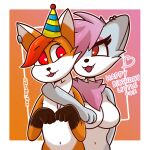  &lt;3 &lt;3_eyes 1:1 2022 2d_(artwork) 3_fingers :3 anthro arched_back arctic_fox athletic bedroom_eyes bent_arm big_tail biped border breasts butt canid canine cheek_tuft chest_tuft claws curvy_figure cute_fangs digital_media_(artwork) digitigrade dipstick_ears dipstick_tail duo ears_up english_text eyelashes eyeliner facial_tuft fangs featureless_breasts featureless_crotch female fingers fluffy fluffy_tail fox fur girly grin hand_on_butt hand_on_hip hanging_breasts happy_birthday hi_res love makeup male male/female mammal markings mostly_nude multicolored_ears narrowed_eyes nude nude_female open_mouth open_smile orange_body paws raised_tail red_eyes seductive shaded signature simple_background small_waist smile standing straight_legs tail_markings teeth text thick_eyelashes thick_thighs thin_eyebrows tuft white_body white_border wide_eyed wide_hips zerlix_fox zerlix_fox_(fursona) 