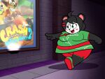  activision anthro belly big_breasts black_hair blush breasts crash_bandicoot_(series) crash_team_racing_(series) crash_team_racing_nitro-fueled female giant_panda hair hi_res lolwutburger mammal solo ursid video_games weight_gain yaya_panda 