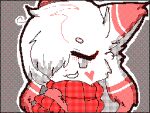  &lt;3 anthro canid canine canis cute_expression domestic_cat domestic_dog dreamymitzi_(artist) felid feline felis female flipnote_studio fluffy fur happy hybrid low_res mammal mitzi_(dreamymitzi) nintendo nintendo_ds_family nintendo_dsi pink_body pink_fur simple_background small_image smile solo sudomemo video_games white_body white_fur 