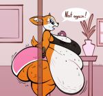  absurd_res aggressive_retsuko antelope anthro big_breasts big_butt bovid breasts butt cellulite clothed clothing creaking dessert doughnut female food gazelle hi_res horn huge_butt mammal morbidly_obese morbidly_obese_anthro morbidly_obese_female obese obese_anthro obese_female open_mouth overweight overweight_anthro overweight_female sanrio shiwabun solo stretch_marks stuck tsunoda 