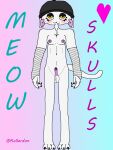  anthro breasts domestic_cat felid feline felis female genitals gynomorph hi_res intersex kollardon mammal meow_skulls_(fortnite) nipples penis small_breasts solo trans_(lore) 