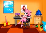  amy_rose anthro big_breasts breasts chair classic_sonic_(universe) clothing clothing_aside computer curvy_figure dr._eggman eulipotyphlan female furniture hammer hedgehog hi_res humanoid knuckles_the_echidna laptop looking_at_viewer mammal metal_sonic mighty_the_armadillo miles_prower multicolored_body nipples on_chair pink_body pink_nipples ray_the_flying_squirrel sega sitting sitting_on_chair smile smiling_at_viewer solo sonic_the_hedgehog sonic_the_hedgehog_(series) tablet the_knight tools 