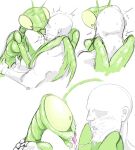 2021 absurd_res after_kiss arthropod bodily_fluids breasts duo female french_kissing goatboydraws hi_res human insect kissing male male/female mammal mantis saliva saliva_string simple_background 
