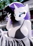  16:9 3d_(artwork) anthro big_breasts big_max_(symm) big_penis bite biting_lip breasts clothing digital_media_(artwork) duo equid equine female friendship_is_magic genitals hasbro hi_res huge_breasts huge_penis male male/female mammal my_little_pony nude penis rarity_(mlp) smile stripes swimming_pool symm wet wet_body wet_clothing widescreen zebra 