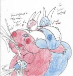  &lt;3 balls big_balls big_breasts big_butt blush blush_lines bodily_fluids breast_grab breasts butt butt_grab chasey_ultra_beast_goodra cum cumshot dialogue duo ejaculation english_text female female/female generation_3_pokemon genital_fluids genitals grabbing_from_behind hand_on_breast hand_on_butt herm hi_res intersex intersex/female intersex/intersex latias latios legendary_pokemon nintendo penis pokemon pokemon_(species) sex text video_games wolfespada 