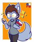  absurd_res alixx_(character) anthro canid canine chibi chile fox hi_res male mammal solo 