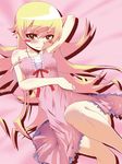  bakemonogatari blonde_hair brown_eyes child long_hair long_legs monogatari_(series) oshino_shinobu solo tanabe_kyou 