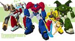  bokuman bulkhead bumblebee gun no_humans optimus_prime prowl ratchet sari_sumdac transformers transformers_animated weapon 