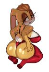  2022 absurd_res anthro big_butt blush breasts butt clothed clothing female fiinel hi_res lagomorph leporid looking_back mammal mature_anthro mature_female open_mouth open_smile rabbit sega smile solo sonic_the_hedgehog_(series) vanilla_the_rabbit 