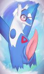  absurd_res blush eyewear generation_3_pokemon genitals glasses hi_res huge_filesize kamume833 latios legendary_pokemon looking_at_viewer male nintendo penis pokemon pokemon_(species) solo tapering_penis video_games 