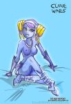  alien alien_humanoid blue_background boots breasts clothing female footwear hair humanoid lips nipples nude pantoran purple_hair riyo_chuchi simple_background smile solo star_wars star_wars:_the_clone_wars 