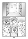  absurd_res age_difference apron canid canine canis clothed clothing comic countershading digital_media_(artwork) english_text gaku_kodori greyscale harzu hi_res mammal monochrome morenatsu shirt shun_(morenatsu) text topwear video_games visual_novel wolf 