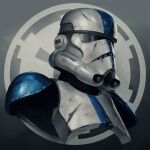  1boy 5health absurdres assault_visor black_background clone_trooper helmet highres looking_ahead male_focus portrait solo star_wars 