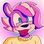  alternate_color anthro blue_eyes chas_(doinkez) cute_expression doinkez eyewear fan_character filter fur glasses icon male mammal mephitid purple_body purple_fur sega silly skunk solo sonic_the_hedgehog_(series) young 