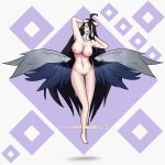  albedo_(overlord) big_breasts black_hair breasts demon female hair hi_res horn humanoid overlord_(series) slimedhearts(artist) solo wings 