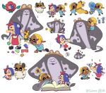  aged_down anthro baby batoid big_man_(splatoon) blonde_hair blue_hair book embrace female fish frye_(splatoon) grey_body group hair hi_res hug humanoid male manta_ray marine nintendo plushie reading shiver_(splatoon) speckled_body splatoon stingray trio video_games young 