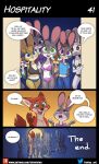  2022 anthro breasts canid canine cleavage clothed clothing comic disney english_text female fox group hi_res judy_hopps lagomorph leporid male mammal nick_wilde rabbit siroc speech_bubble text zootopia 