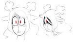  antlers buckteeth capreoline cervid deltarune female freckles hi_res horn humanoid mammal multiple_images noelle_holiday red_eyes reindeer simple_background sketch solo sunibee teeth undertale_(series) video_games wide_eyed 