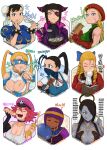  arabic_text artist_name binary black_hair book bracelet breasts brown_eyes cammy_white chinese_clothes chinese_text chun-li cleavage cleavage_cutout clothing_cutout colored_skin cone_hair_bun crying cup dark-skinned_female dark_skin dated debt domino_mask double_bun drill_hair drooling dumpling eating english_text eyepatch female_seth_(street_fighter) fingerless_gloves food food_on_face gloves grey_skin hair_bun han_juri hershuar high_ponytail highres ibuki_(street_fighter) jewelry kanzuki_karin korean_text large_breasts mask medium_breasts menat mouth_mask pink_eyes pink_hair poison_(final_fight) purple_hair quad_drills rainbow_mika scar scar_on_cheek scar_on_face soup spiked_bracelet spikes spoon streaming_tears street_fighter street_fighter_v tank_top teacup tears torn_clothes torn_tank_top translation_request twintails web_address white_tank_top 