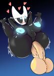  &lt;3 anal anal_penetration anthro areola arthropod big_breasts black_body blue_areola blue_nipples blush breasts disembodied_penis female full_nelson genitals glowing glowing_areola hands_behind_head hi_res hollow_knight humanoid insect legs_up looking_pleasured male male/female nipples penetration penis ponk pussy sex team_cherry video_games 