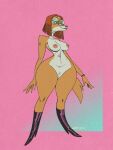  2022 3:4 anthro areola big_breasts boots boots_only breasts canid canine canis clothing countershading digital_media_(artwork) domestic_dog eyewear female footwear footwear_only genitals glasses hair hi_res high_heeled_boots high_heels hunting_dog illumination_entertainment looking_down mammal mostly_nude navel nipples orange_body pussy red_hair round_glasses saluki sighthound sing_(movie) small_waist smile solo suki_lane thick_thighs wide_hips wolftang 