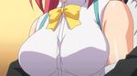  animated animated_gif bow breasts gif large_breasts machi_gurumi_no_wana nipples pink_hair takagi_atsuko undressing 