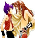  2boys asakura_hao boy lowres male male_focus multiple_boys shaman_king tao_ren topless yaoi 